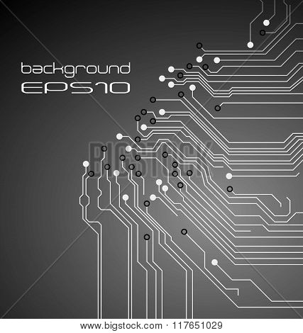 Vector circuit board background