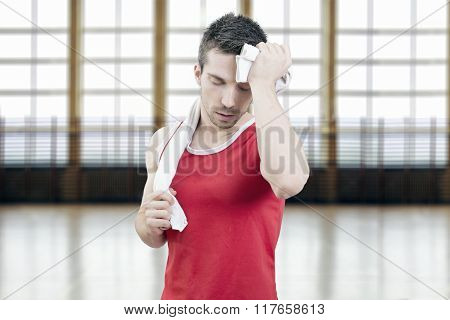 Man sweating