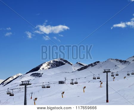 Ski Resort At Evening