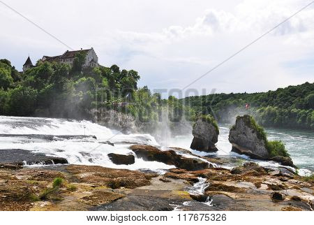 Rhinefall in Schaffhausen, Switzerland, the largest Waterfall in Europe