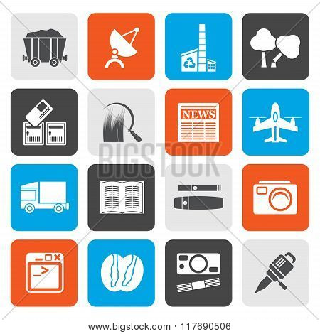 Flat  Business and industry icons