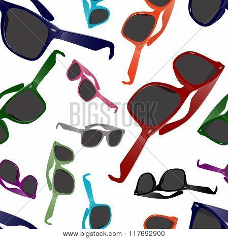 Colors Sunglasses Pattern 3D Vector