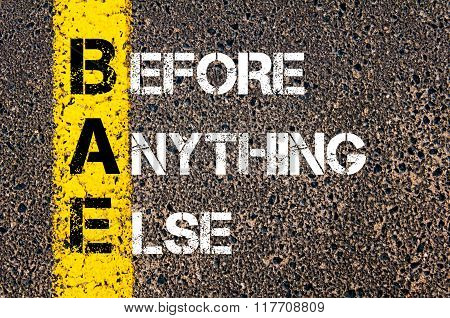 Business Acronym Bae Before Anything Else