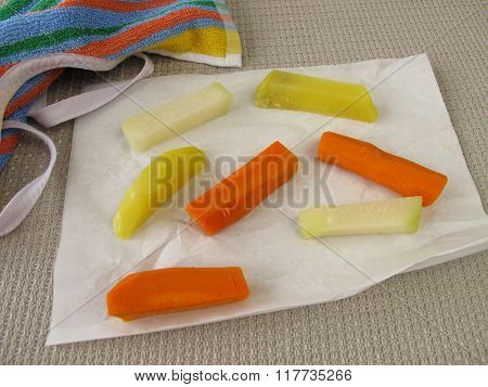 Piece food for babies for baby-led weaning