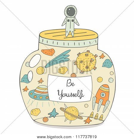 Be yourself postcard