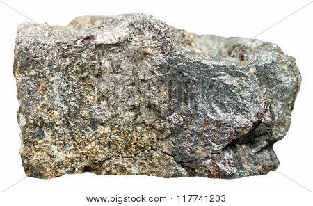 Arsenopyrite Crystalline Rock Isolated On White