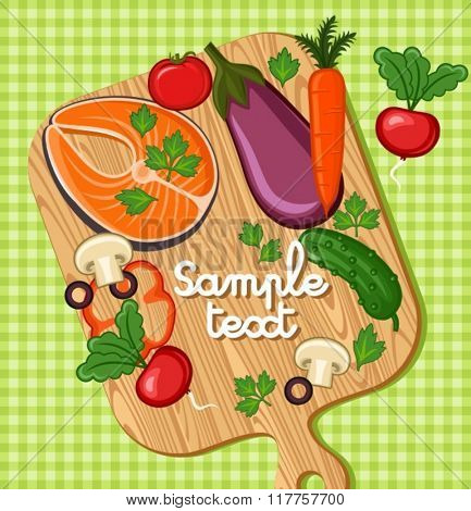 Cooking card \ poster design. Vector illustration