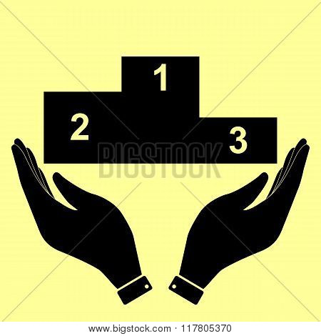 Concept icon with hands