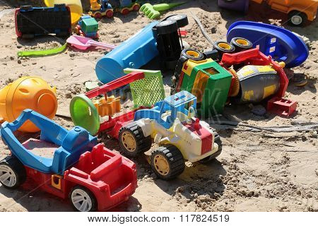 Variety Of Childish Colorful Cars