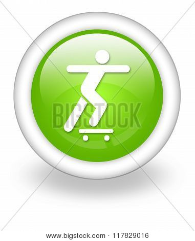 Icon, Button, Pictogram Skateboarding