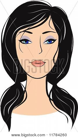 volto di ragazza di bellezza. elementi di design