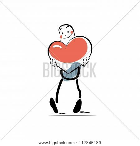 Love male heart Valentine day