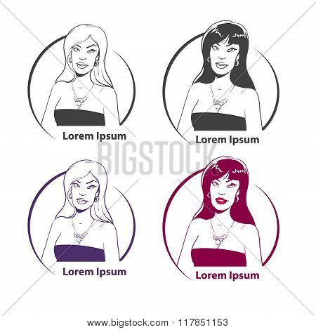 Fashion Girl Woman Portrait Design