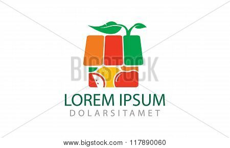 Logo or icon for business around fruit and vegetable