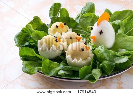Easter Appetizer Of Boiled Eggs