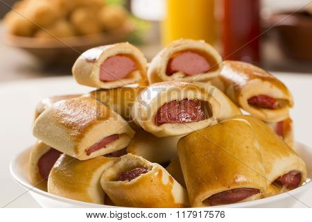 Sausage Baked Snacks. Brazilian Snacks.