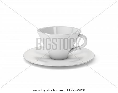 Vector White Cup Mug Isolated Background