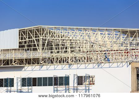 Construction Site For Metalsheet Roof Prepare