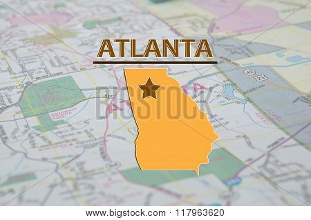 part of Alanta city map state type