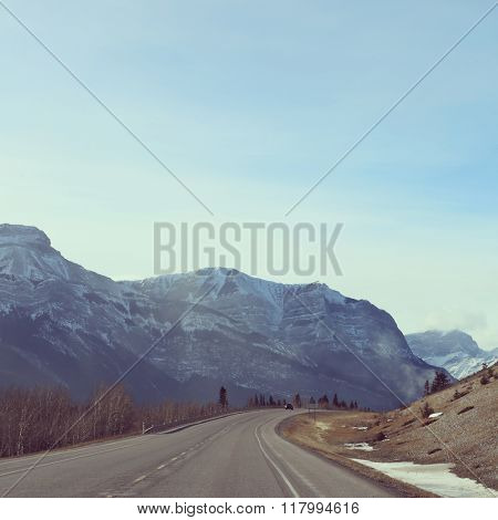 Beautiful View of Rocky mountains - Instagram effect