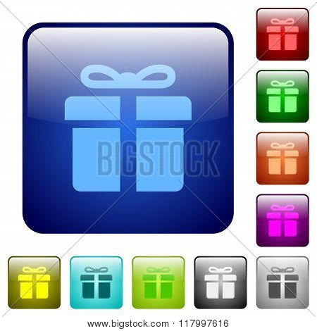 Color Gift Square Buttons