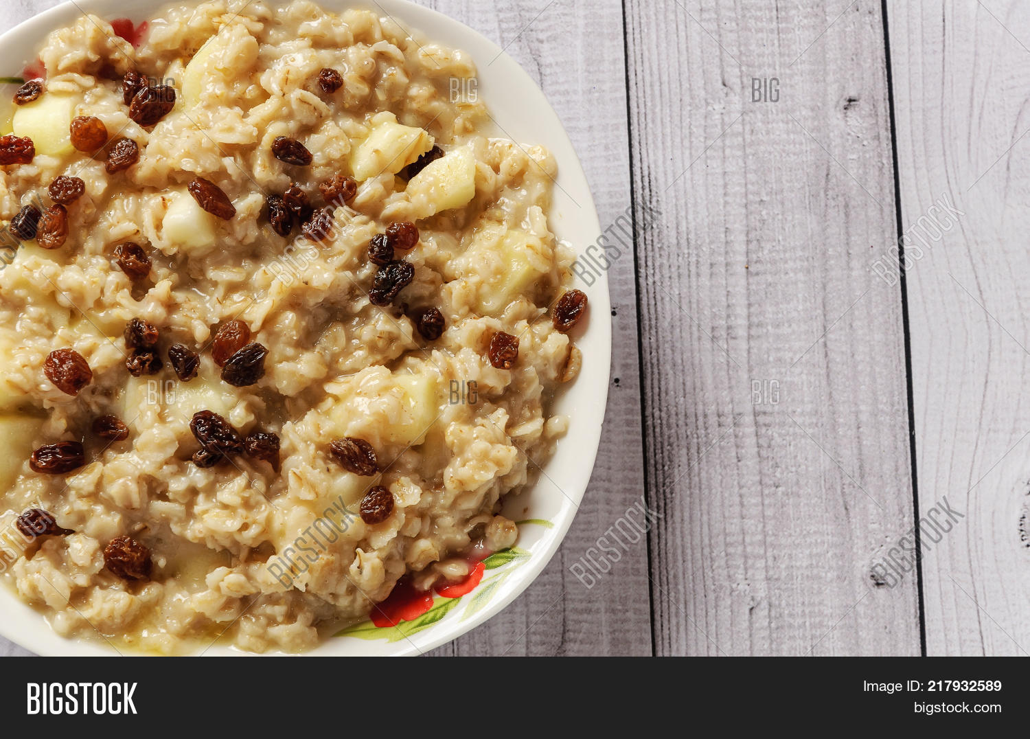 Oatmeal Apple Raisins Image & Photo (Free Trial) Bigstock