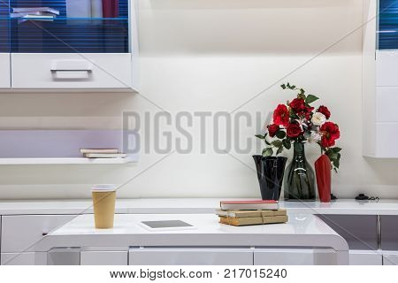 view of modern living room interior with furniture