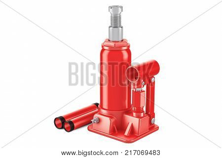 Hydraulic Bottle Jack 3D rendering isolated on white background