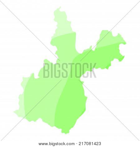 Irkutsk oblast political map on a white background, Vector illustration
