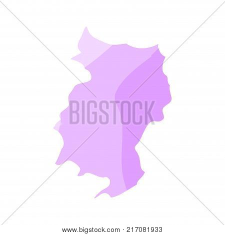 Omsk oblast political map on a white background, Vector illustration