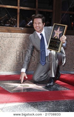 LOS ANGELES - heinäkuu 29: Mark Wahlberg seremoniassa, jossa Mark Wahlberg on kunnia kanssa tähti 