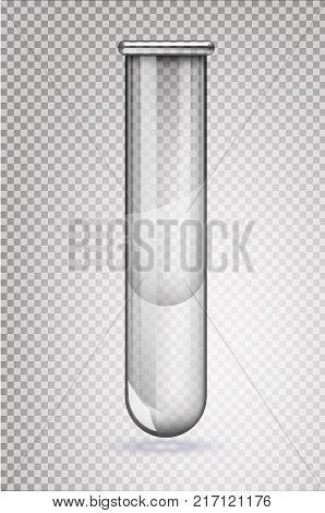 Illustration of scientific glassware - test tubes. Vector illustration in transparent beckgraund.