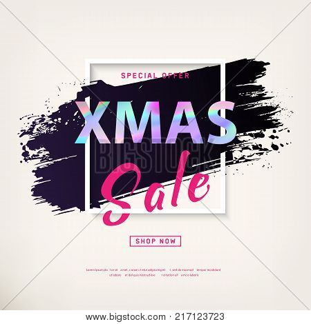 2018 Xmas Sale Poster Vector Photo Free Trial Bigstock