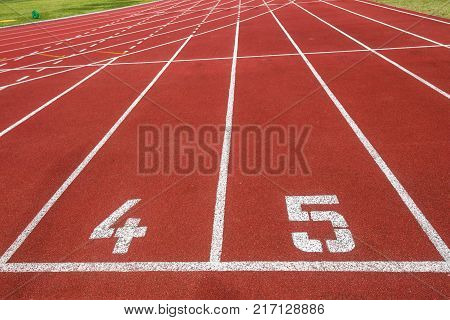 Athletics Hundred Meters Start Line