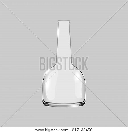 drawing of an empty bulb for liquids on a gray background