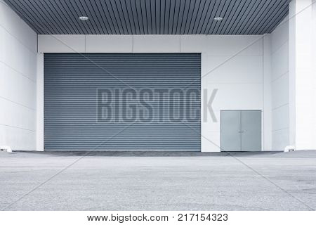 Roller shutter door and gate of warehouse materials storage.