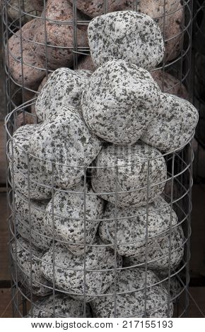 Granite pebbles, a pattern for use in landscape design