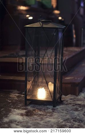 Outdoor Cabinet for candles, modern candlestick retro.