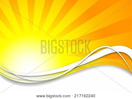 Sunny summer background, abstract vector art illustration.