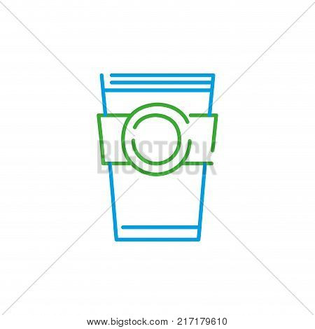 color line coffee cup tasty beverage vector illustration
