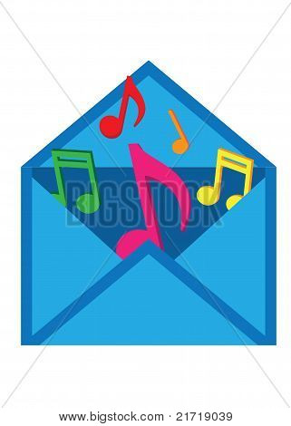 Lettera con note musicali
