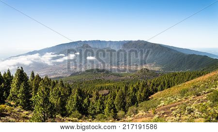 The impressive Caldera de Taburiente on the island of La Palma.