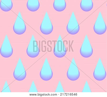 Seamless pattern abstract rain drops background colorful. Vector illustration