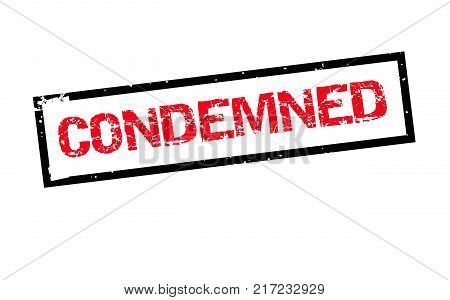 Condemned. Typographic stamp visualisation concept Original series.