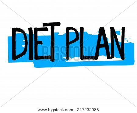 Diet Plan. Typographic stamp visualisation concept Original series.