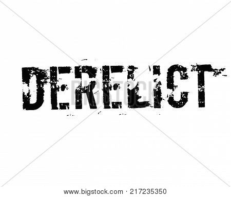 Derelict. Typographic stamp visualisation concept Original series.