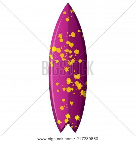 Surfboard isolated on white background, Vector illustration
