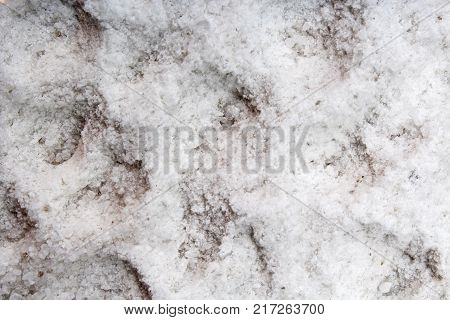 Dirty salt texture pattern. Salt crystals as background. Salt crystal