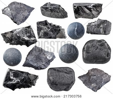 Various Chromite Stones (chromium Ore) Isolated