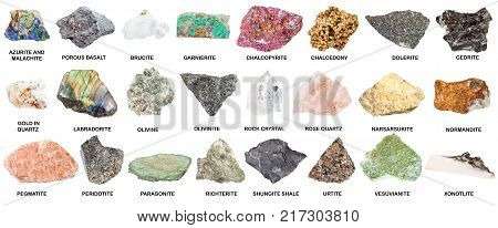 Various Chromite Stones (chromium Ore) Isolated